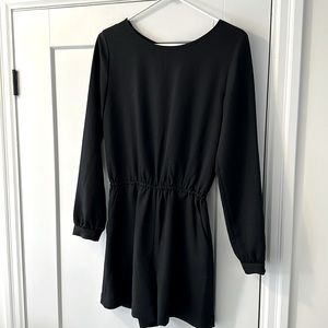 Long sleeve black Wilfred romper